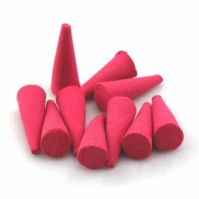 cono de incienso rosa negra premium