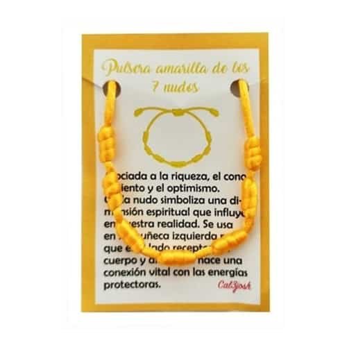 pulsera 7 nudos amarilla