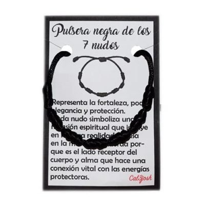 pulsera 7 nudos negra