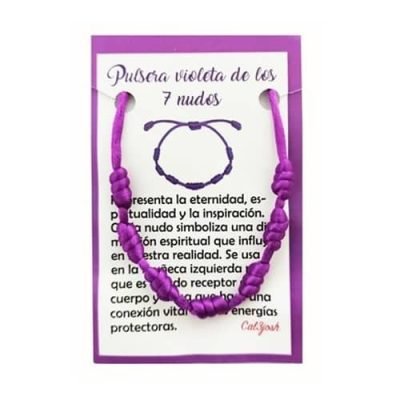 pulsera 7 nudos violeta