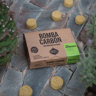 bomba carbon defumacion activada antimosquito citronela y naranja de sagrada madre