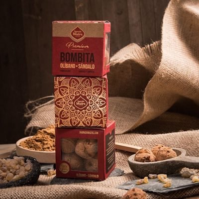 Bombita defumación activada Premium Olibano Sandalo Sagrada Madre