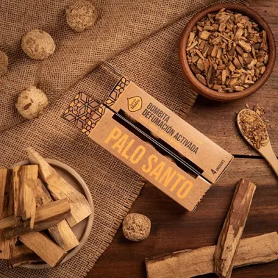 bombita defumacion activada palo santo de sagrada madre X 4