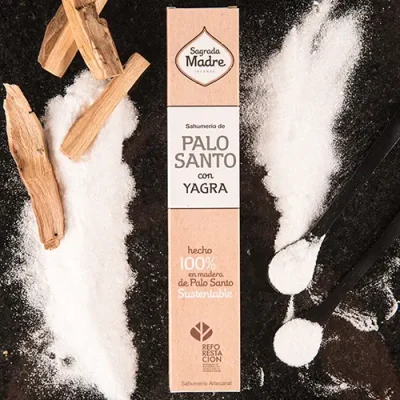 incienso de palo santo con yagra de sagrada madre