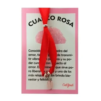 pulsera cuarzo rosa
