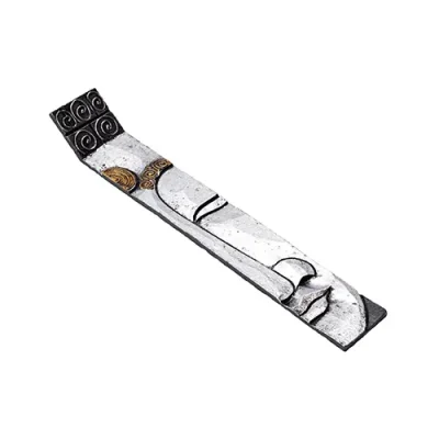 Tabla de quemar incienso Budha Plata