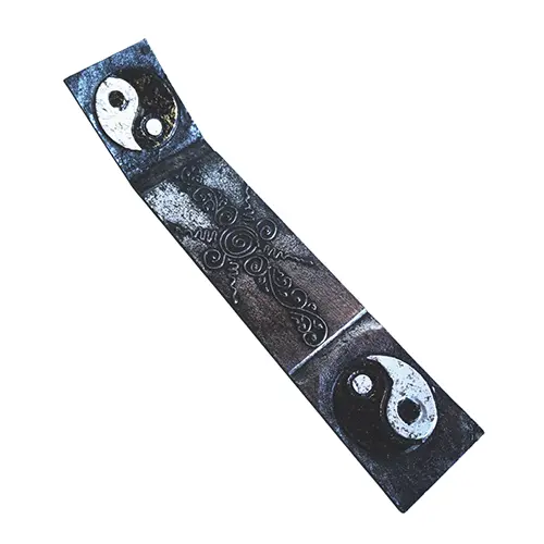 Tabla de quemar incienso Yin y Yang Plateado