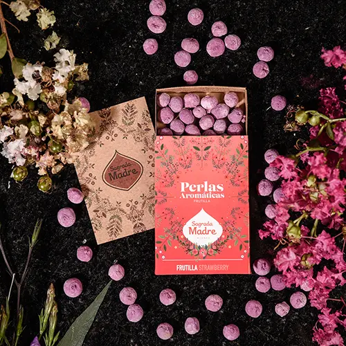 perlas aromaticas frutilla fresa de sagrada madre