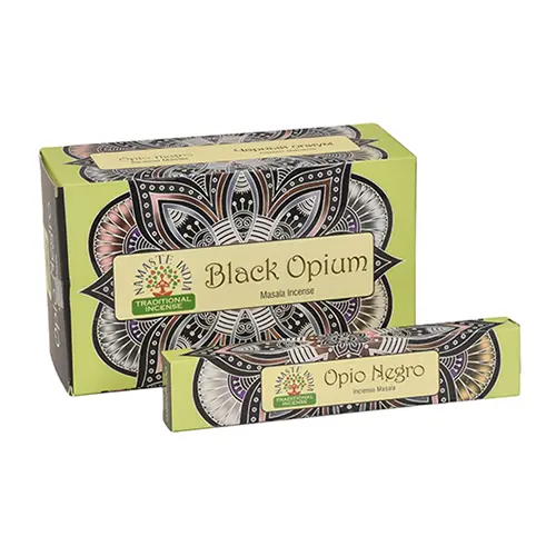 incienso namaste india black opium