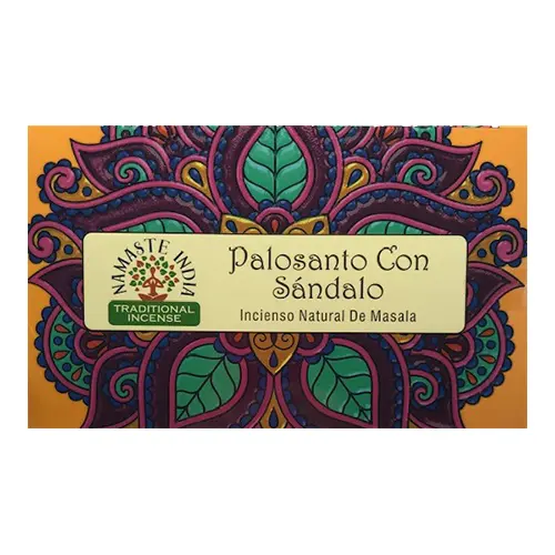 incienso namaste india palo santo con sandalo